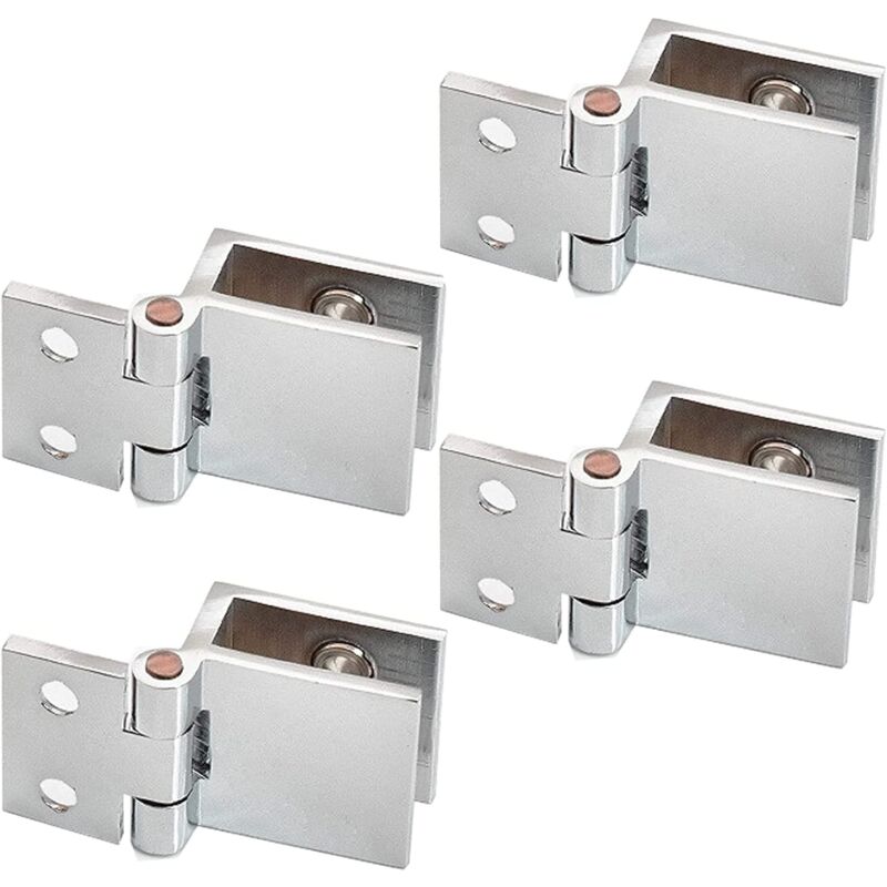 foto del prodotto 4 pack hinged glass door clips for hinges on kitchen cabinet glass doors