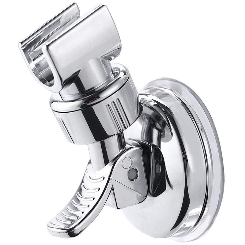 foto del prodotto suction cup shower head holder adjustable detachable wall mount no drilling waterproof