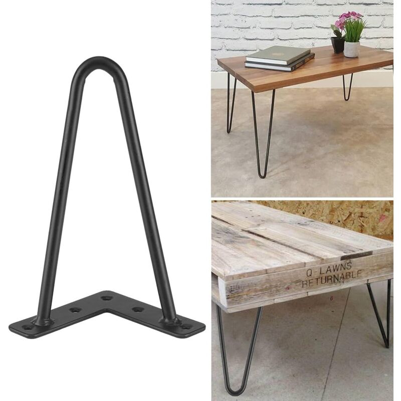 foto del prodotto 4 pieces metal table legs furniture legs 10mm thick black 8 