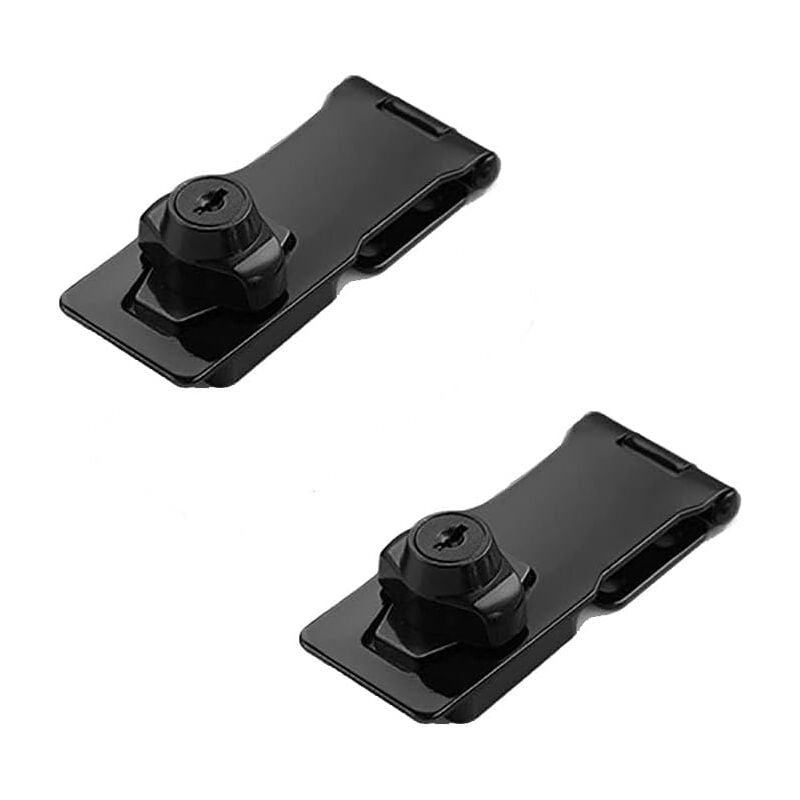 foto del prodotto chest of drawers for cabinets or furniture doors safety clasp black. 87x33mm 