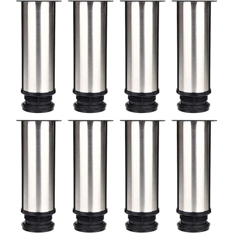 foto del prodotto set of 8 furniture feet, adjustable kitchen feet 50 mm height 150 mm