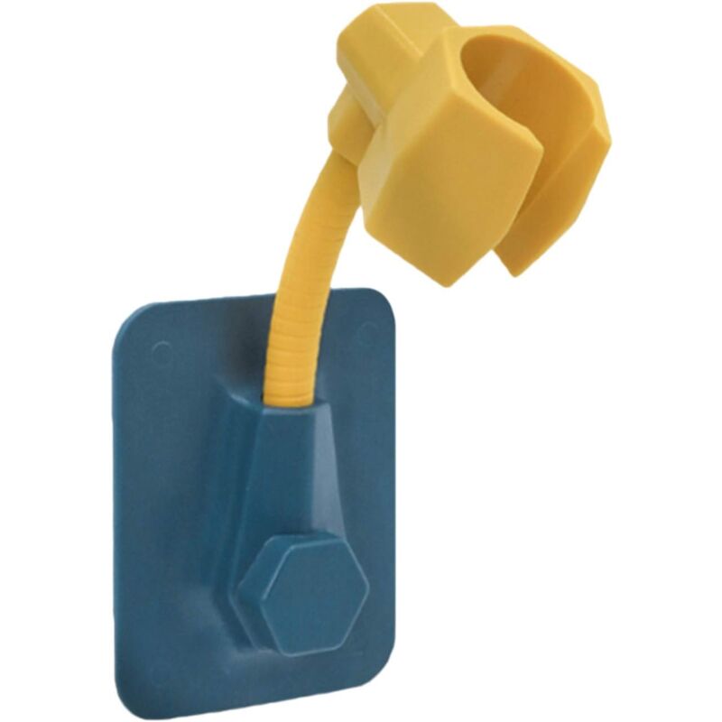 foto del prodotto shower head holder, wall mounted shower head holder wall mount adjustable hand shower holder, waterproof, heavy duty, bathroom accessory yellow 