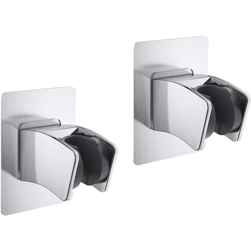 foto del prodotto shower head holder, hand shower holder, 2pcs adjustable self adhesive wall mounted shower holder without drilling
