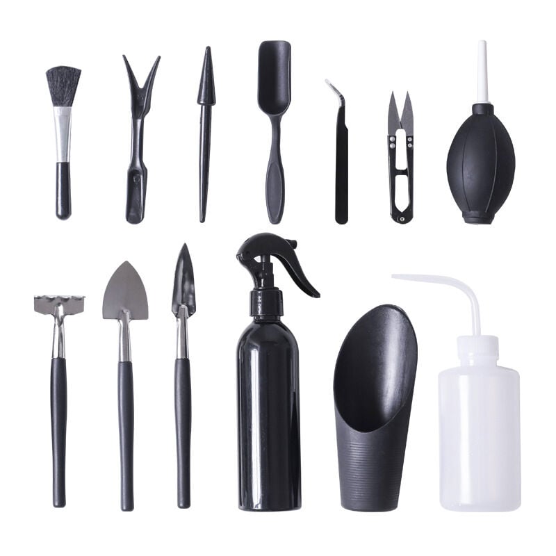 foto del prodotto zvd 13 pack mini garden tools for succulent plants, hand transplanting, cactus kit metal 