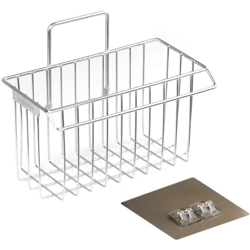 foto del prodotto zvd sponge holder storage basket for sponges, dish towels, sink organizer, sponge holder, brush, sink holder kitchen dishwashing liquid strong