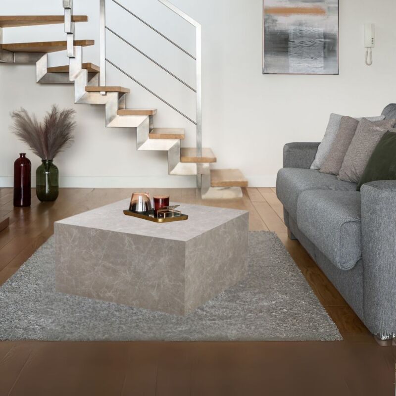foto del prodotto tavolino da salotto quadrato effetto marmo beige 80x40h cm leila