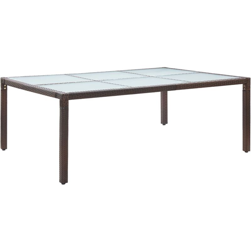 foto del prodotto prolenta premium furniture limited tavolo da pranzo da giardino marrone