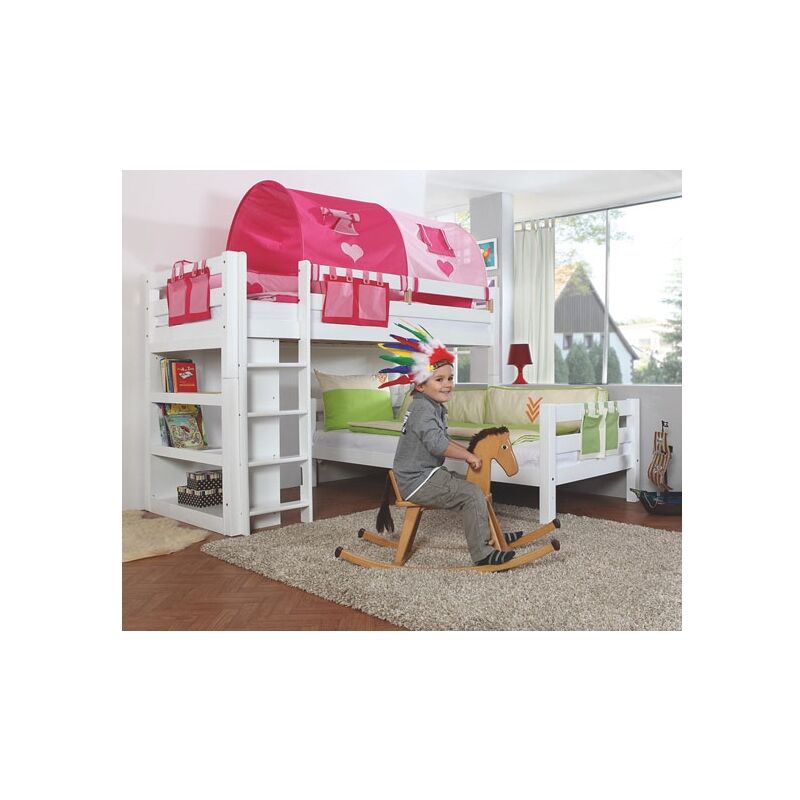 foto del prodotto letto a castello bambino a l tirreno naturale 90 x 200 senza scivolo