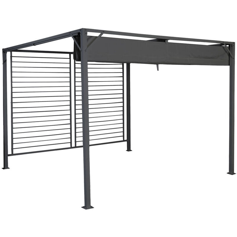 foto del prodotto pergola dkd home decor grigio 300 x 300 x 230 cm acciaio