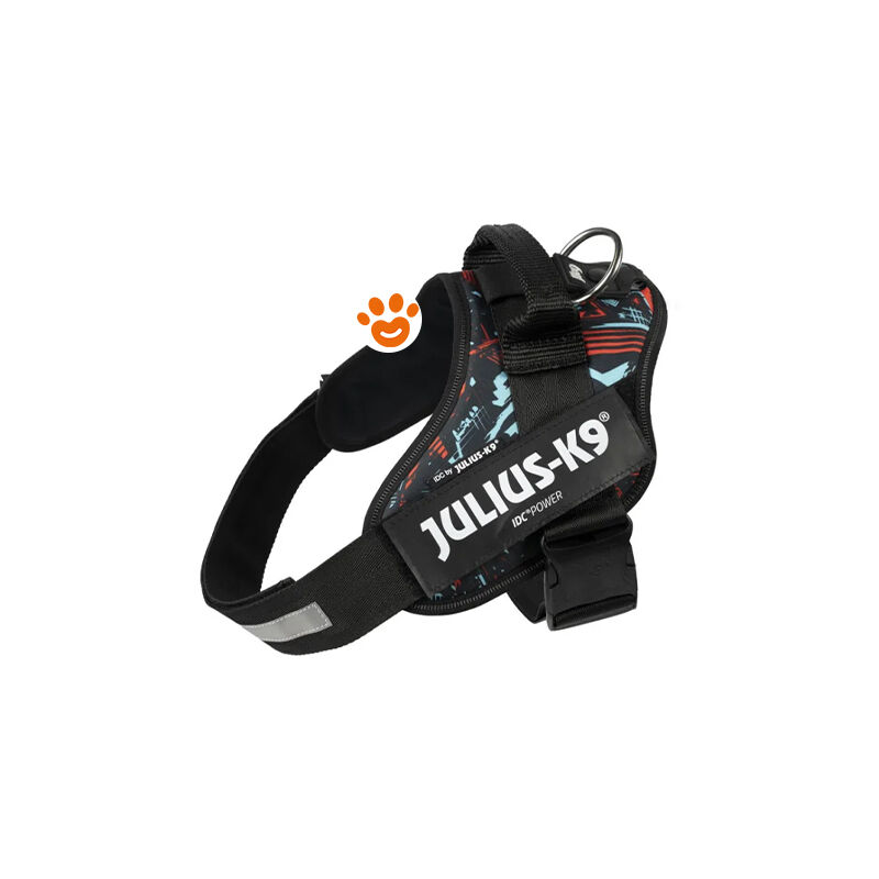 foto del prodotto julius k9 pettorina idc powerharness con fantasia ita pettorina idc powerharness con fantasia ita adventure spirit, xxs baby 2 33 45cm 