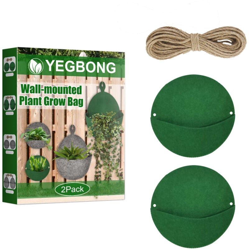 foto del prodotto zvd wall mounted felt plant grow bag home gardening three dimensional vertical greening green 2