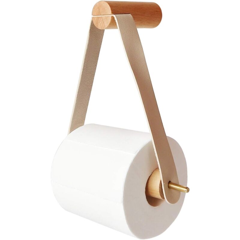 foto del prodotto zvd toilet roll holder, wooden toilet roll holder creative wall mounted toilet paper holder