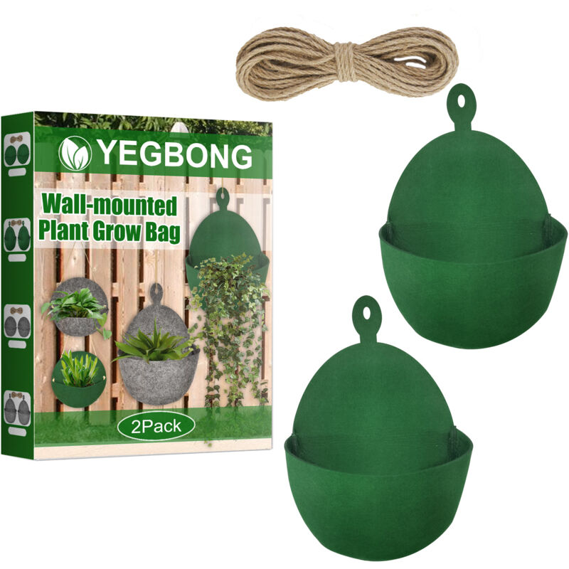 foto del prodotto wall mounted felt plant grow bag home gardening three dimensional vertical greening green 2