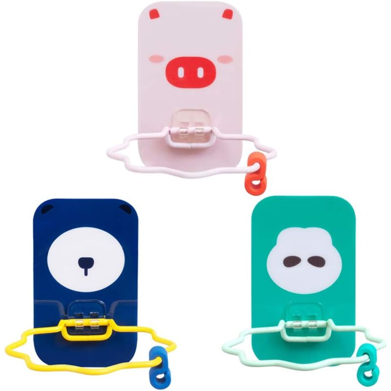 foto del prodotto zvd 3pcs wall mounted hair dryer holder, hair dryer holder with cable hook 3 colors 