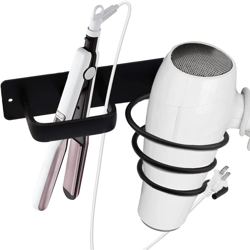 foto del prodotto hair dryer holder hair dryer stand and hair straightener holder aluminum hair dryer holders for bathroom, toilet, hair dryer, hair straightener
