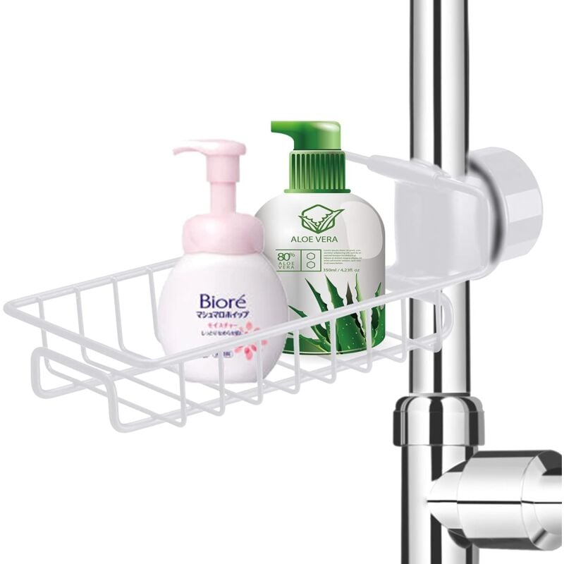 foto del prodotto kitchen sponge holder faucet fitting kitchen faucet hanging door sink holder drainer accessory kitchen drainer white