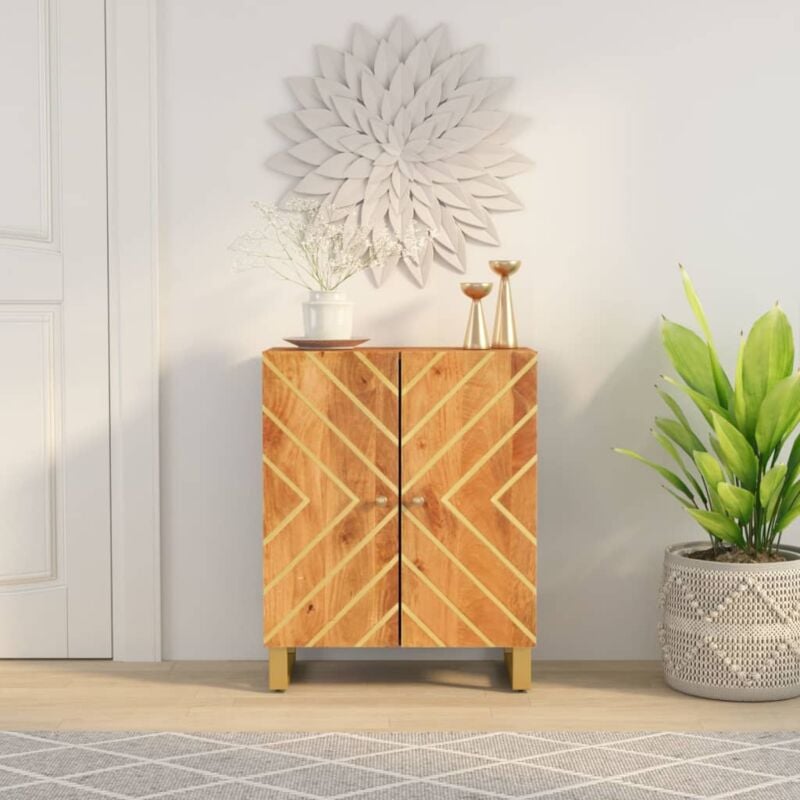 foto del prodotto furniture limited mobiletto marrone e nero 60x33,5x75 cm legno