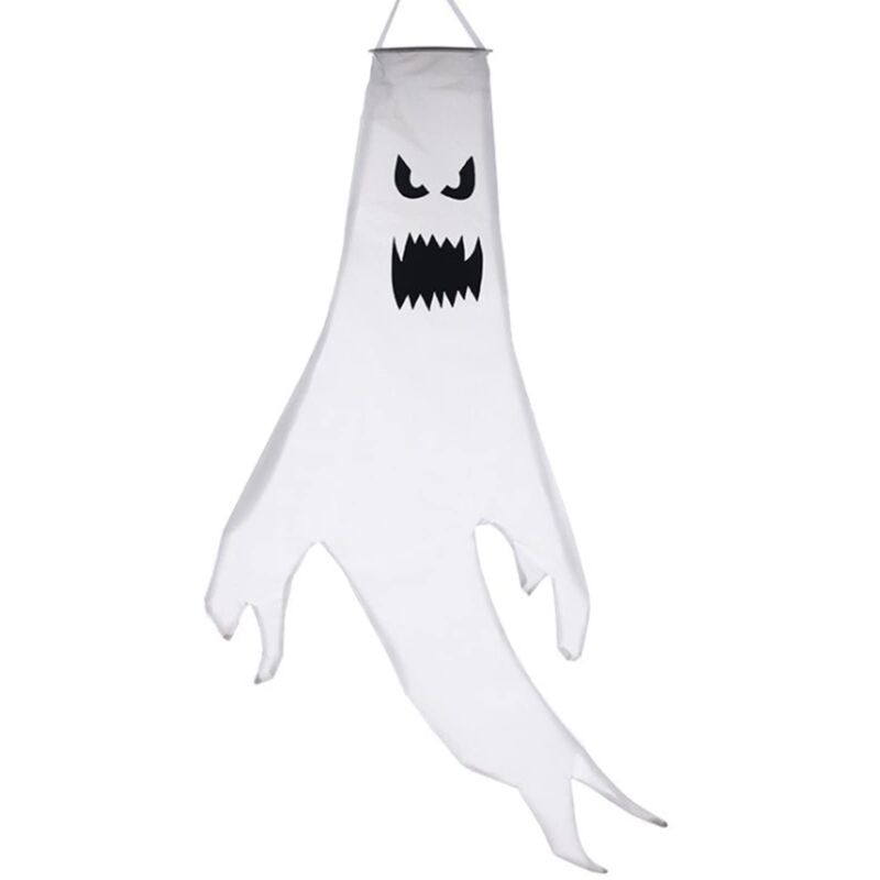 foto del prodotto halloween ghost windsocks flag wind streamer scary holiday decor outdoor hanging halloween windsocks indoor outdoor yard patio lawn garden party