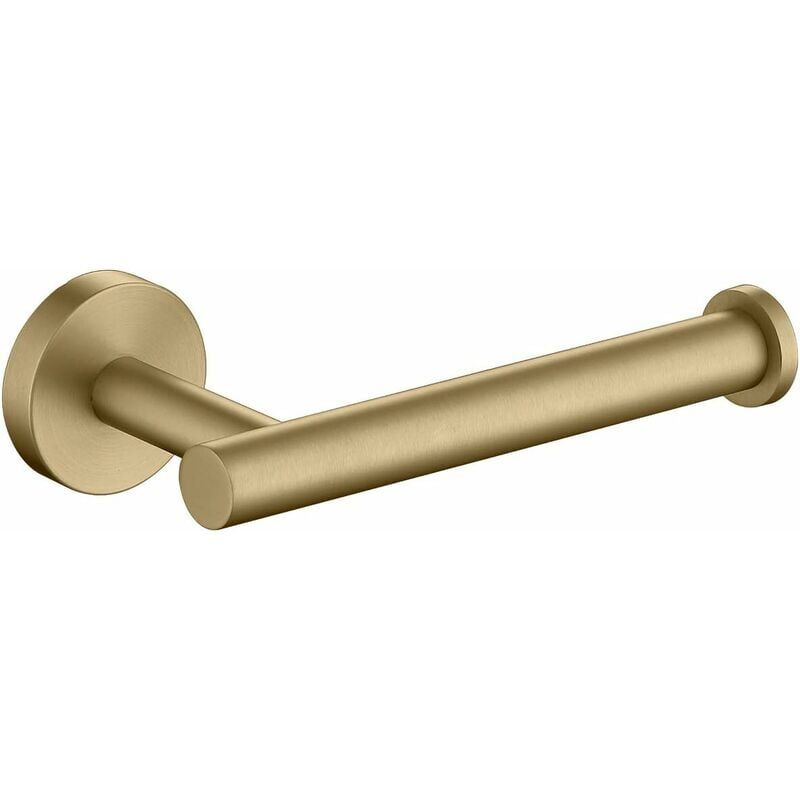 foto del prodotto zvd toilet paper holder sus304 stainless steel brushed gold toilet paper holder, modern round toilet roll holder, wall mount, 5 inch bathroom