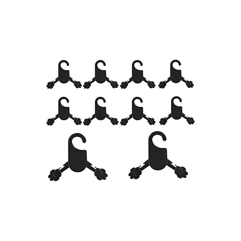 foto del prodotto pet clothes hangers pink and white plastic dog clothes hangers, 10 pack s, black 