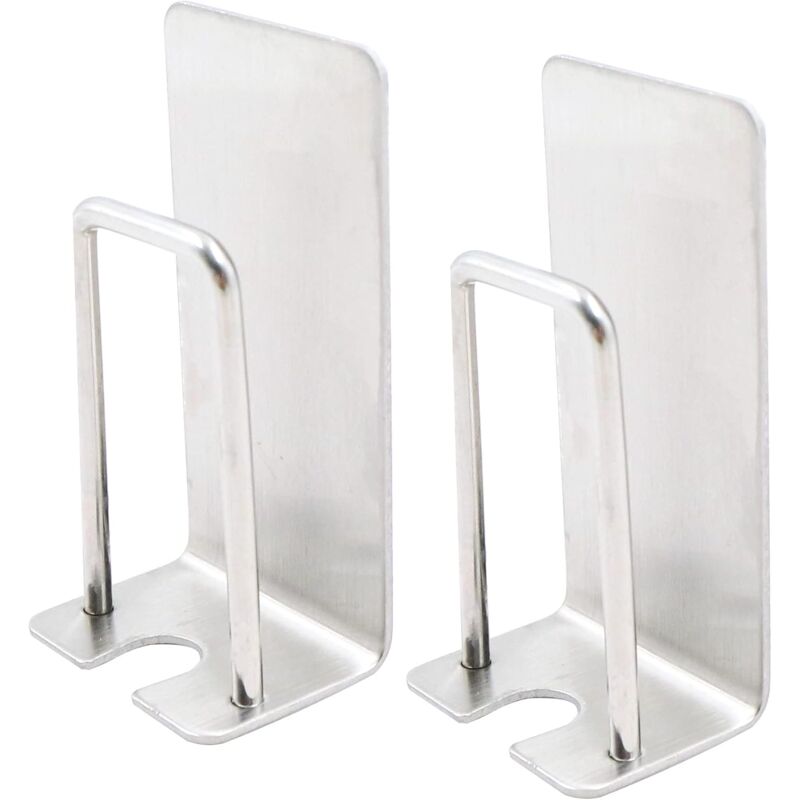 foto del prodotto toothbrush holder cup holder for brushing toothpaste holder, self adhesive wall mount, stainless steel, easy clean installation, no drilling