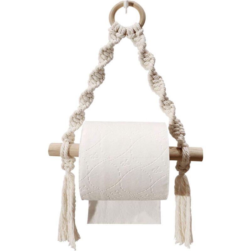foto del prodotto toilet paper holder towel holder for bathroom decor cotton rope