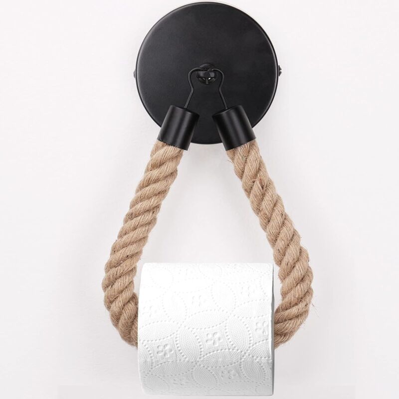 foto del prodotto vintage toilet roll holder black