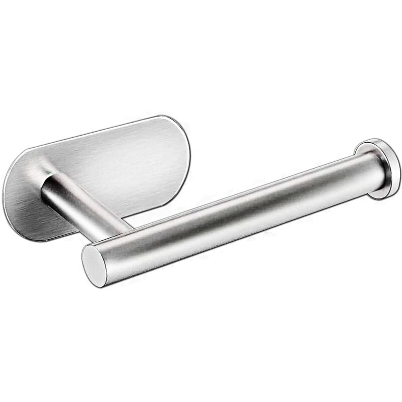 foto del prodotto zvd brushed silver toilet paper holder stainless steel toilet roll holder rustproof bathroom toilet roll holder self adhesive toilet roll holder