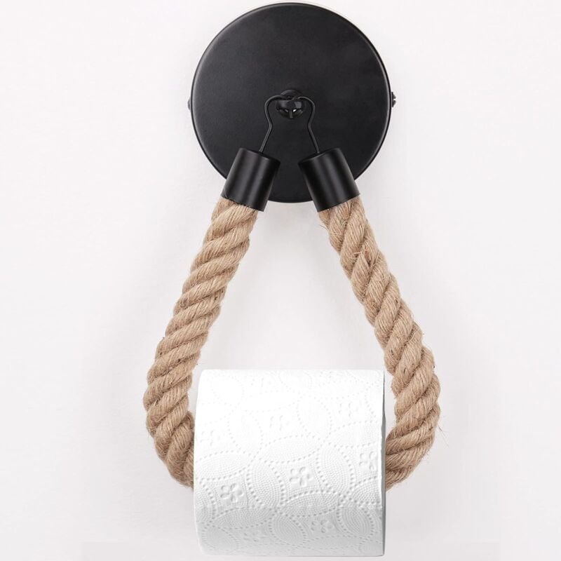 foto del prodotto vintage toilet roll holder black