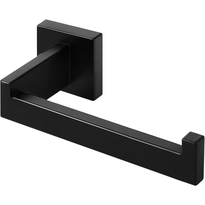 foto del prodotto black toilet paper holder, stainless steel roll holder for bathroom and kitchen square 