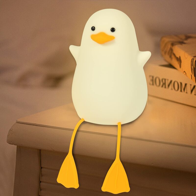 foto del prodotto zvd night light for kids, lovely silicone bedside lamp, abs sil, touch control, portable and dimmable rechargeable, christmas birthday gift for