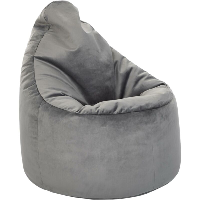 foto del prodotto loft 25 poltrona a sacco per soggiorno, poltrona a sacco in velluto con schienale alto per rilassarsi, poltrona a sacco per giocare, 90x68 cm