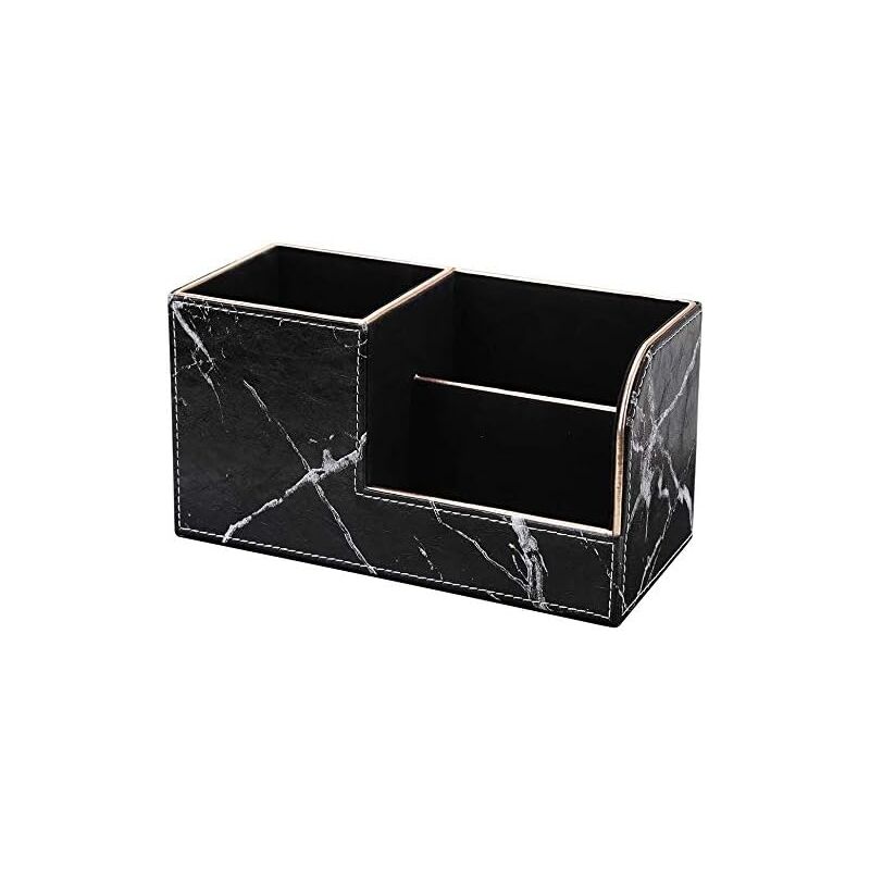 foto del prodotto pencil pot gold border black marble 