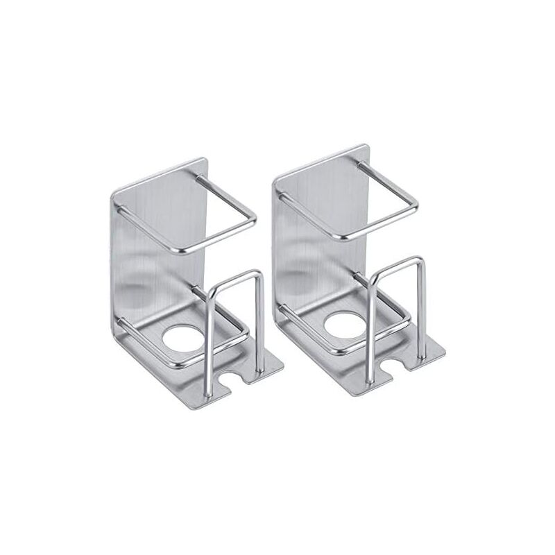 foto del prodotto 2 piece set stainless steel toothbrush holder wall mounted toothbrush holder with suction cup for home hotel, field sticker cup holder for kitchen