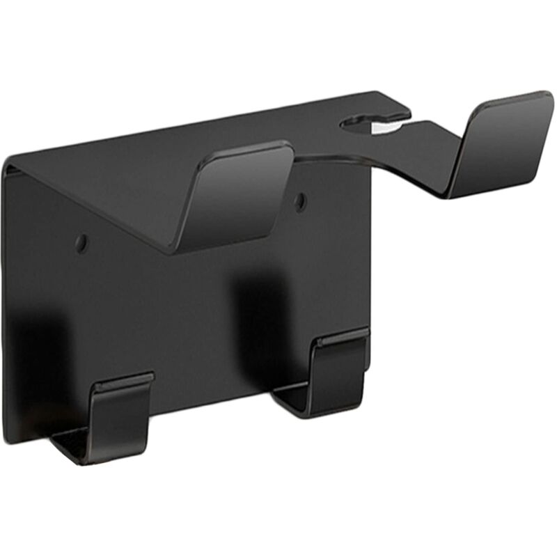 foto del prodotto zvd black non drilled hair dryer holder compatible with dyson hair dryers black non drilled wall mounted hair dryer holder hair dryer holder