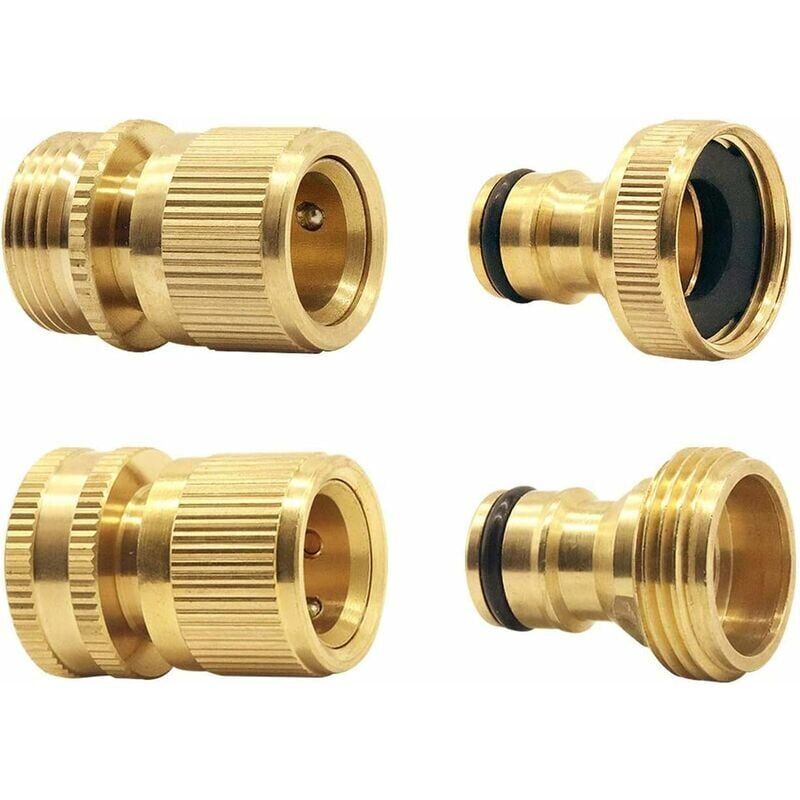 foto del prodotto snq connettore rapido per tubo da giardino, connettore rapido per tubo in ottone, kit di collegamento per ugello per tubo da giardino, raccordi per