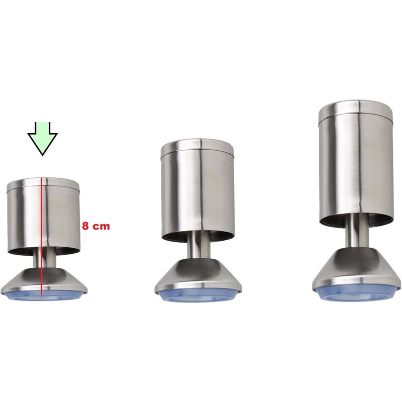 foto del prodotto set of 4 stainless steel furniture feet 5 cm