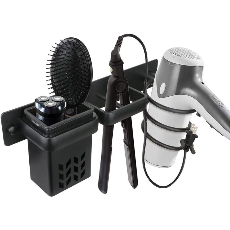 foto del prodotto zvd hair dryer bathroom storage rack accessories holder organizer set and hair straightener professional wall mounted aluminum accessory,shelf with