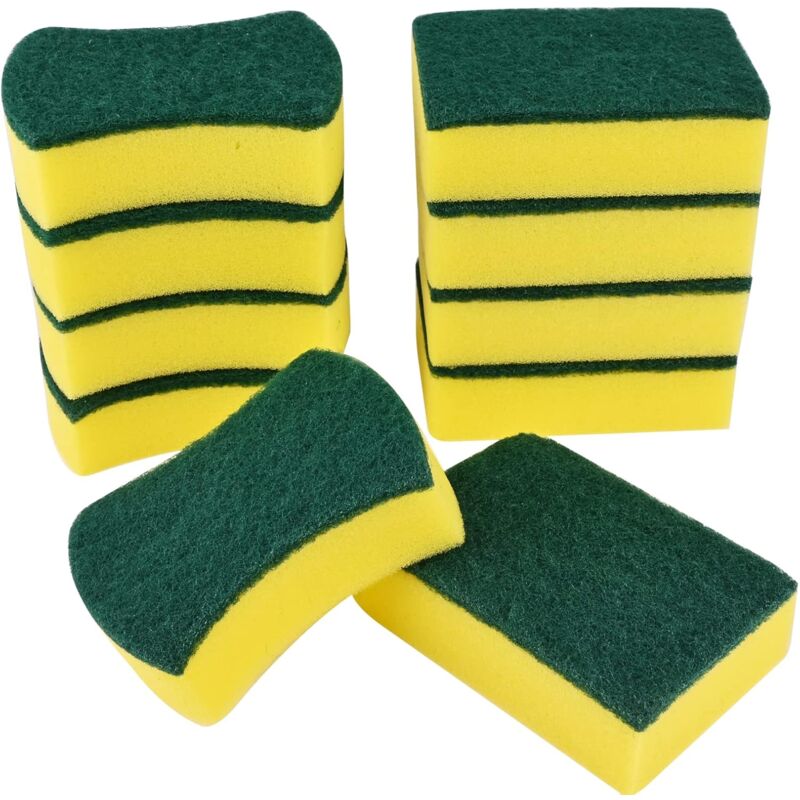 foto del prodotto 10 pieces double sided dishwashing sponge heavy duty cellulose scrubbing sponge for kitchen scrubbing dishes