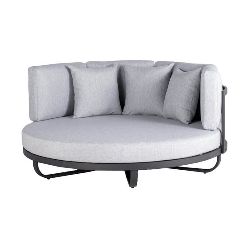 foto del prodotto dormeuse da esterno florida colore grigio, versione senza tavolino home deluxe
