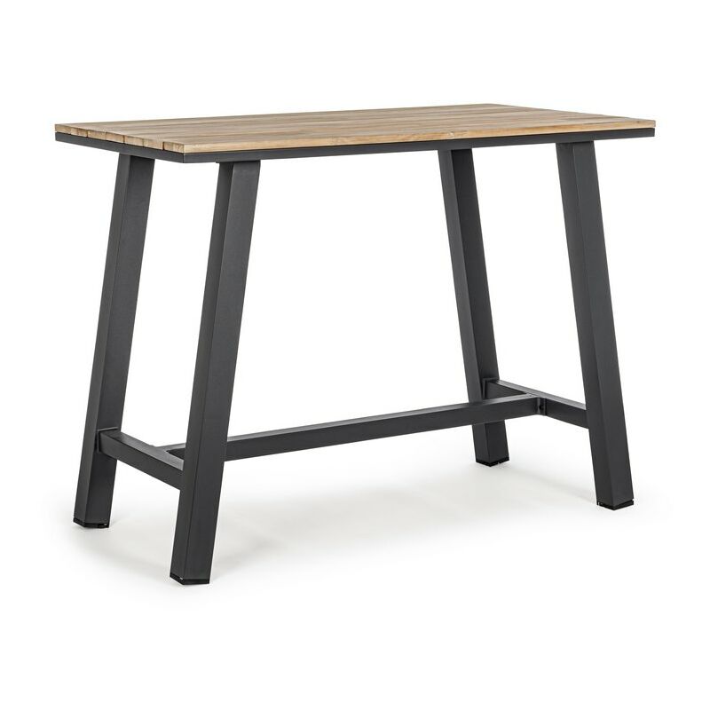 foto del prodotto tavolo bar skipper naturale antracite cm.131x73 bizzotto