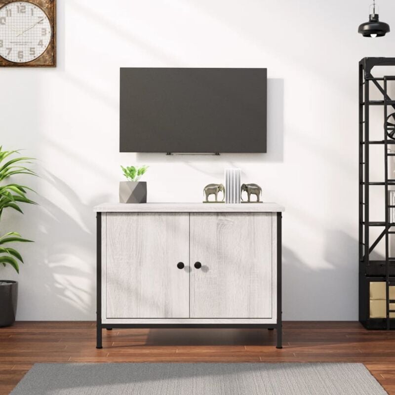 foto del prodotto vidaxl mobile tv con ante grigio sonoma 60x35x45 cm legno multistrato