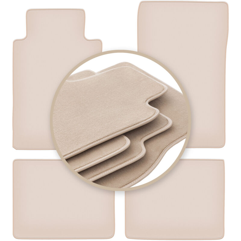 foto del prodotto tappetini beige premium per mercedes e w124 berlina, station wagon 1984 1997