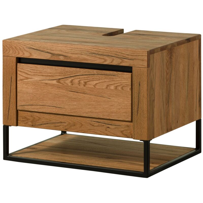 foto del prodotto massivmoebel24.de mobile lavabo in legno di rovere 70x50x52 oliato natur montreux 51