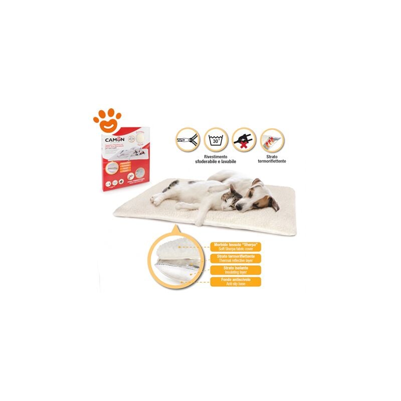 foto del prodotto dog cat tappetino premium auto riscaldante dog cat tappetino premium auto riscaldante tappetino medium 64x49 cm camon