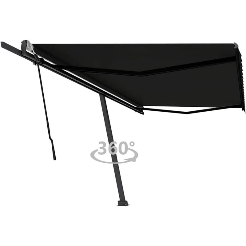 foto del prodotto vidaxl tenda sole retrattile manuale autoportante 500x300 cm antracite