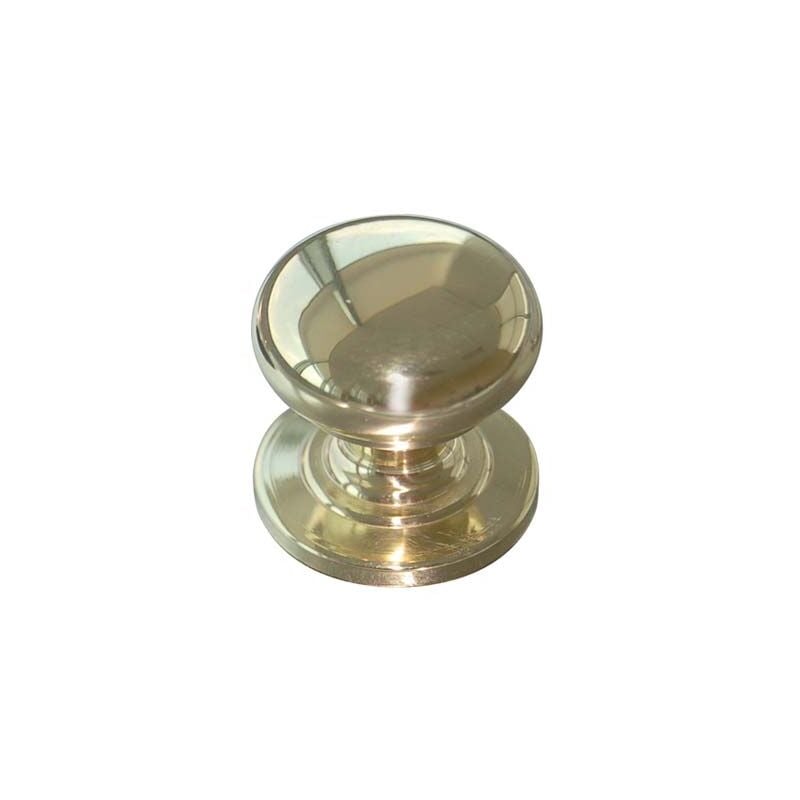 foto del prodotto pomolo ottone tornito sfera piana 2460 lucido mm 20x25