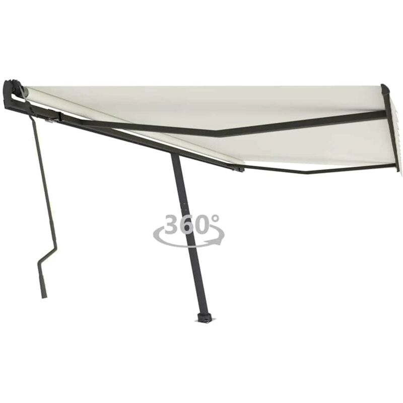 foto del prodotto vidaxl tenda sole retrattile manuale autoportante 400x300 cm crema