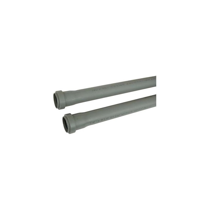 foto del prodotto tubo scarico idrico ad innesto 2 bicchieri pp grigio mm 40 cm 150