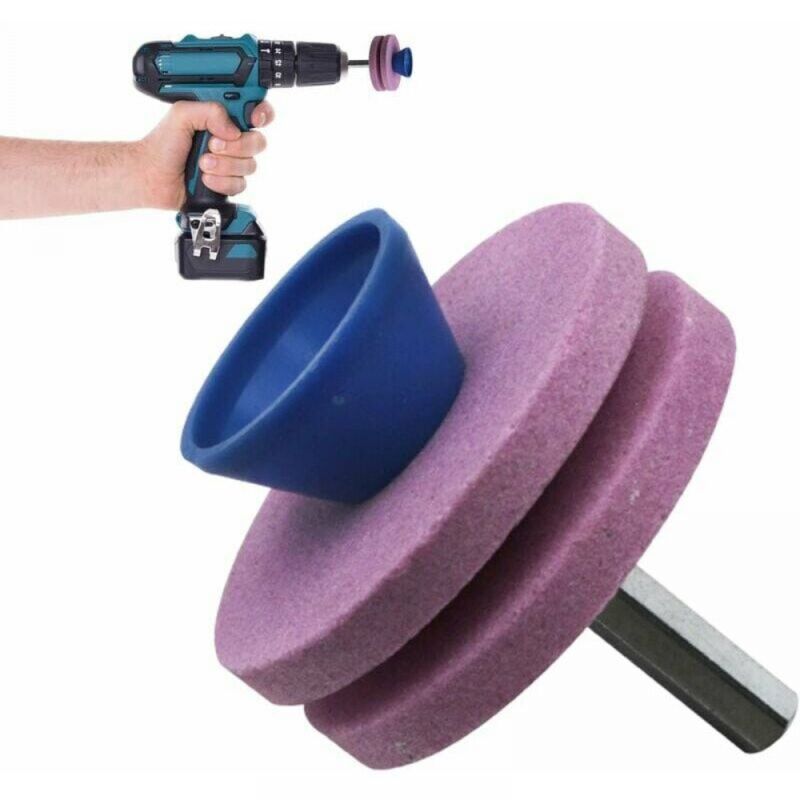 foto del prodotto affilatrice per lame di tosaerba, mola per affilatura di utensili da giardino, affilatrice di ricambio per utensili da tosaerba rosa 
